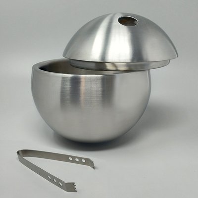 1970s Gorgeous "Bowling" Cocktail Shaker With Ice Bucket Tauma by Guzzini. Made in Italy