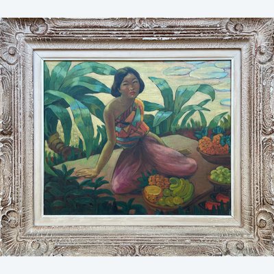 „Der laotische Obstverkäufer“, Léa Lafugie (1890-1972)
