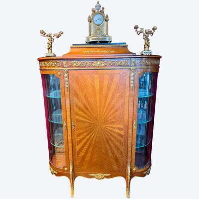 VITRINE ARRONDIE LOUIS XVI – 19ème SIECLE