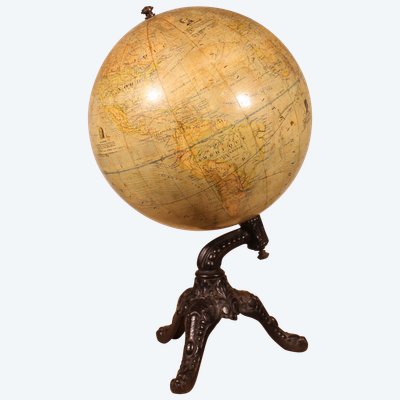 Terrestrial Globe By L. Windels - Brussels Circa 1910