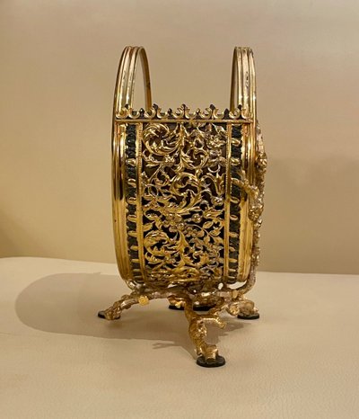 Vide-poche en agate et bronze doré, fin XIXe siècle 