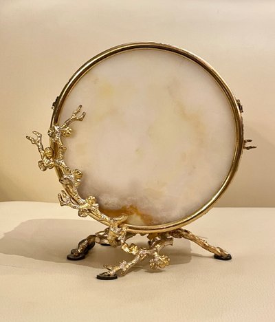 Vide-poche en agate et bronze doré, fin XIXe siècle 