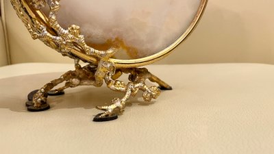 Vide-poche en agate et bronze doré, fin XIXe siècle 