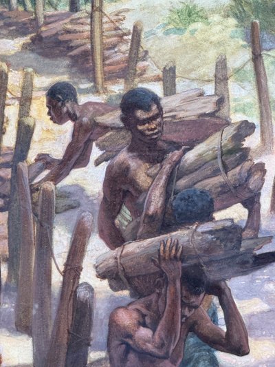 Norman H Hardy (1864-1914) - Congo, raccolta di legna da ardere, circa 1907