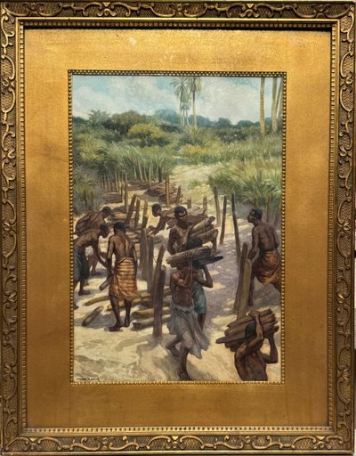 Norman H Hardy (1864-1914) - Congo, raccolta di legna da ardere, circa 1907
