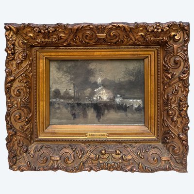 Luigi Loir (1845-1916) - Paris, La Nuit Vers Le Grand Palais, Circa 1900