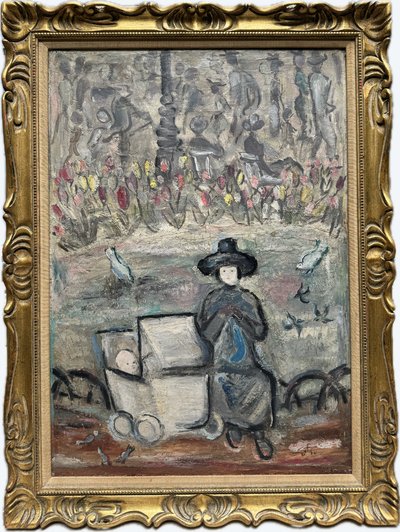 Evelyne Dufau (? - 1937) - La Nurse Dans Le Parc, Circa 1920
