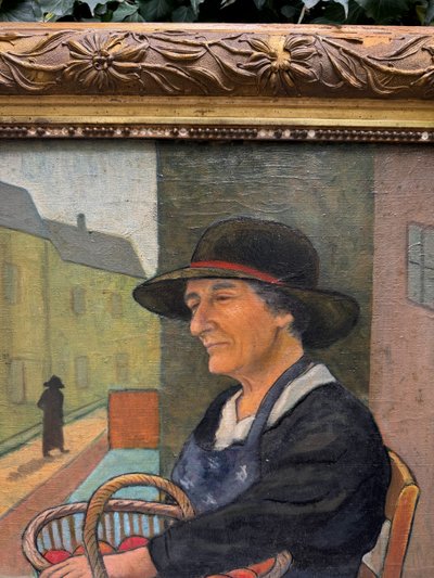 Französische Schule der Moderne – Apfelverkäufer, um 1900