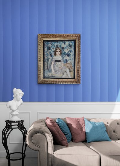 Sitzendes junges Mädchen – Öl auf Leinwand von Tancrède Synave (1870–1936)