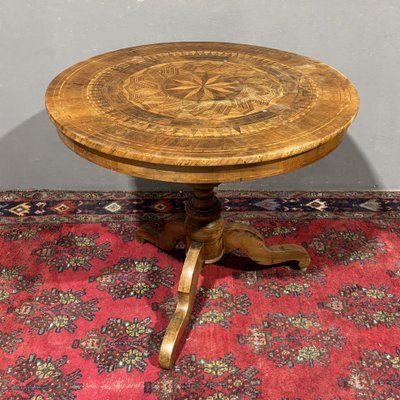 Table ancienne marquetée de Sorrente, 19ème siècle