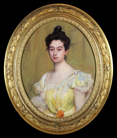 Herman Richir „Porträt von Mme Simonis“ Ölgemälde auf Leinwand