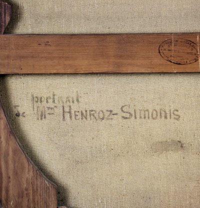 Herman Richir „Porträt von Mme Simonis“ Ölgemälde auf Leinwand