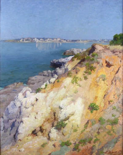 French southern seascape oil painting on canvas By Michel Richard Putz