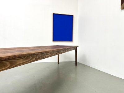 Très grande table de ferme en pin massif, années 50