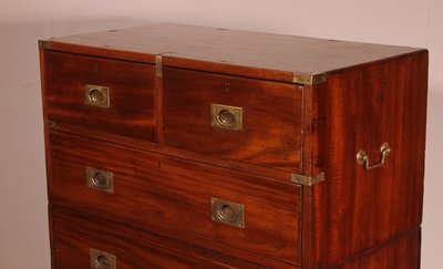 Cassettiera militare o navale in mogano - XIX secolo