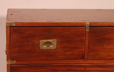 Cassettiera militare o navale in mogano - XIX secolo