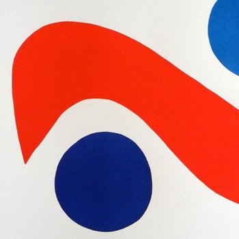 Lithographie originale étonnante d'Alexander Calder "Skybird" en édition limitée 1974 (Braniff Airlines)