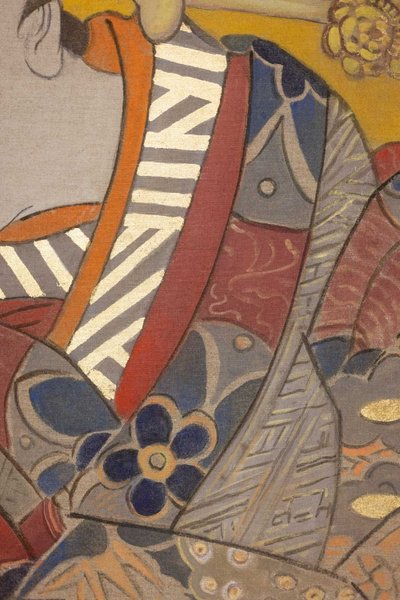 Bemalte Leinwand mit der Darstellung einer Japanerin. Zeitgenössische Arbeit. LS6342676/1