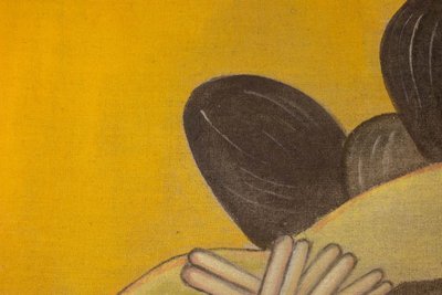 Bemalte Leinwand mit der Darstellung einer Japanerin. Zeitgenössische Arbeit. LS6342676/1