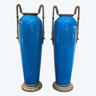 Pair of Sèvres Porcelain Vases