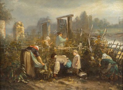 Alexis Joseph Mazerolle (1826-1889) Die Weinlese, Öl auf Leinwand, circa 1850-1860