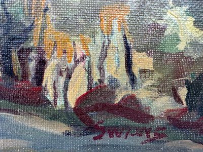 Oil on canvas "Landscape" by Mary Swanzy