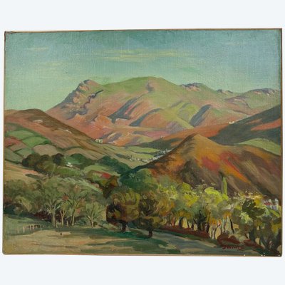 Oil on canvas "Landscape" by Mary Swanzy