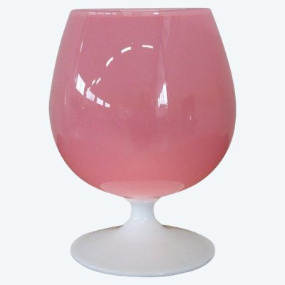 Italian Vase in Pink Murano Art Glass, 1960s