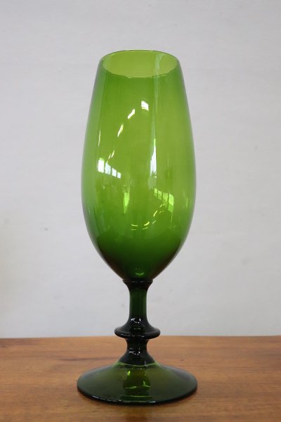 Vase En Verre Art Vert, Italie, 1960s