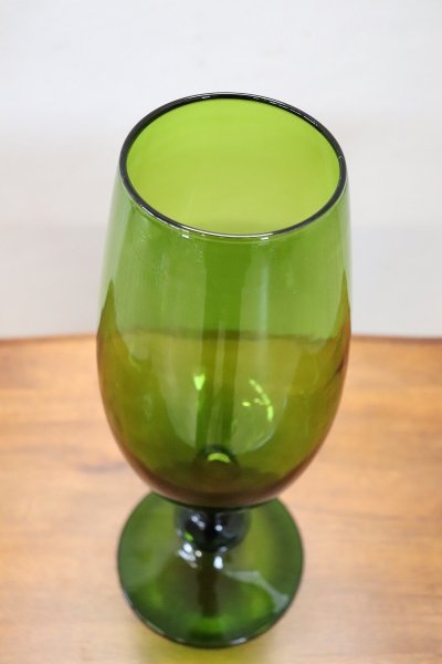 Vase En Verre Art Vert, Italie, 1960s