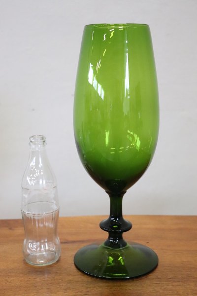 Vase En Verre Art Vert, Italie, 1960s