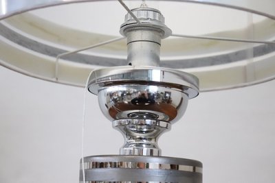 Ceramic and Chrome Table Lamp, 1970s