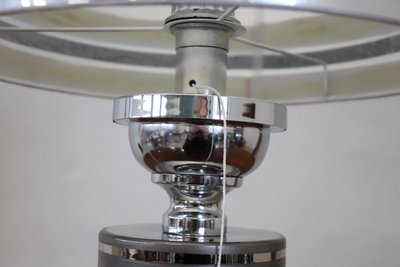 Ceramic and Chrome Table Lamp, 1970s