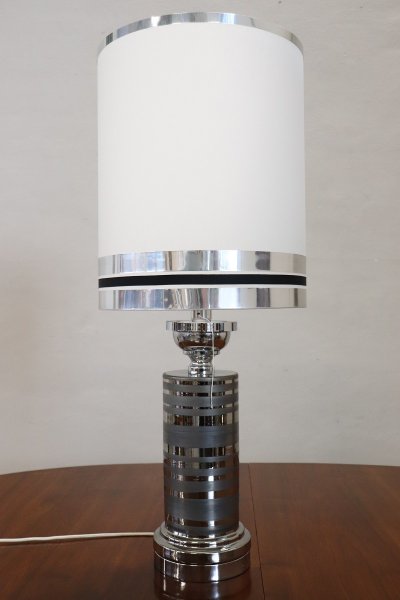 Ceramic and Chrome Table Lamp, 1970s
