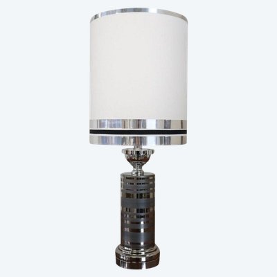 Ceramic and Chrome Table Lamp, 1970s