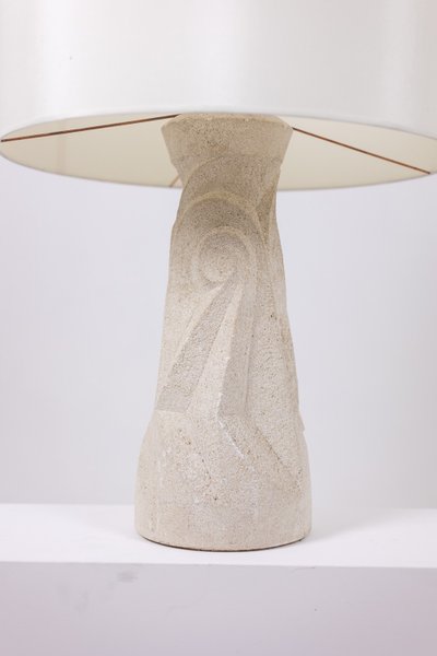 Carved stone lamp. 1970s. LS6371576P