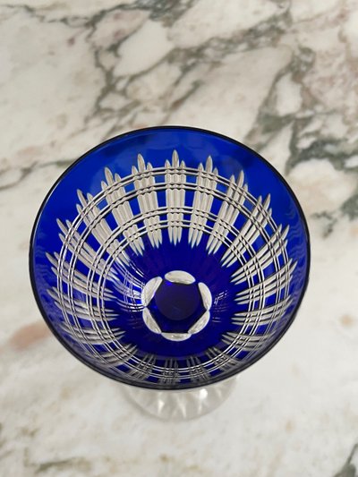Baccarat - Modèle Cavour 6 Verres à Vin Du Rhin Roemer En Cristal H: 18,5 cm
