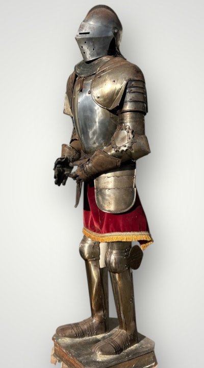 Medieval Knight's Armor in Wrought Iron, Late 19th Century - Castle Decoration