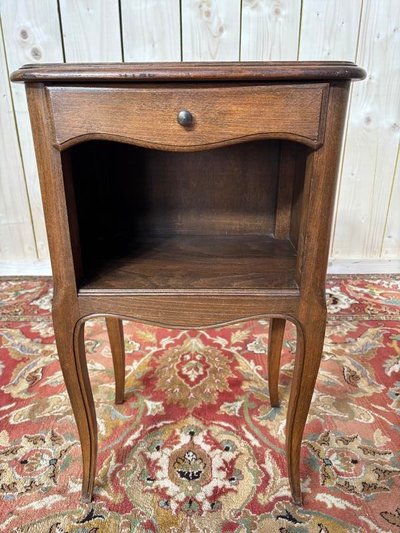 Pair of Louis XV style bedside tables in beech