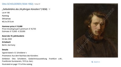 « Nu féminin » peinture à l'huile sur toile par Otto Scholderer (1834-1902) vers 1890
