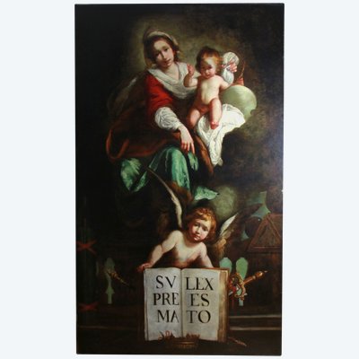 Peinture à l'huile sur toile, école italienne du début du XIXe siècle, 1815