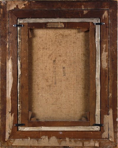 Peinture à l'huile sur toile du XIXe siècle, scène de chasse avec chiens et cerfs