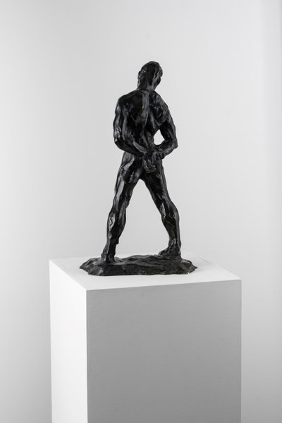 Scultura in bronzo raffigurante un nudo maschile