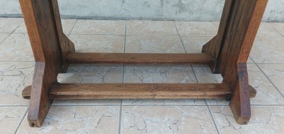 Set of table and 4 mountain chairs in solid oak
