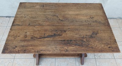 Set of table and 4 mountain chairs in solid oak