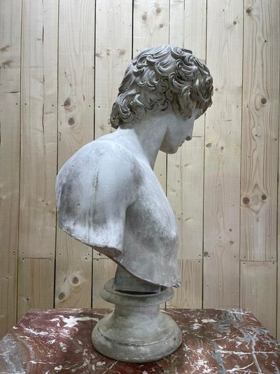 Bust of Antinous dit antinoüs dicouen in plaster model of the Louvre