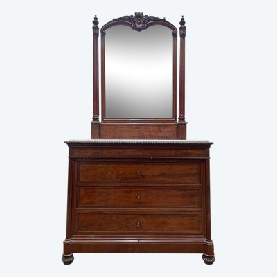 Commode de toilette en acajou époque Napoléon III