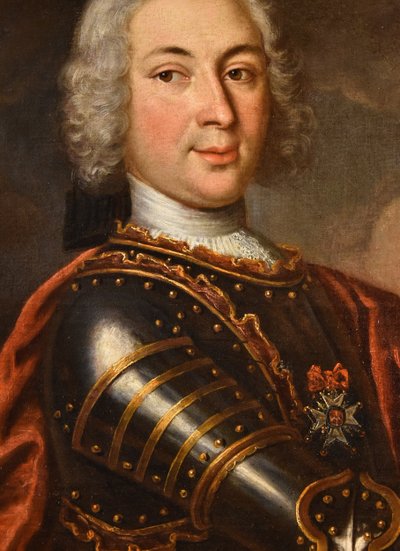Gentleman in Rüstung, Hyacinthe Gigaud (Perpignan 1659 - Paris 1743) Schule von