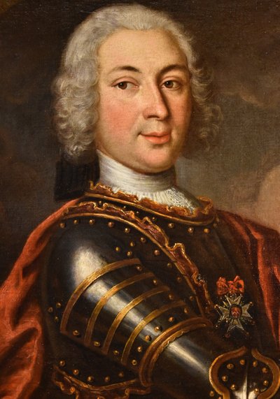 Gentleman in Rüstung, Hyacinthe Gigaud (Perpignan 1659 - Paris 1743) Schule von