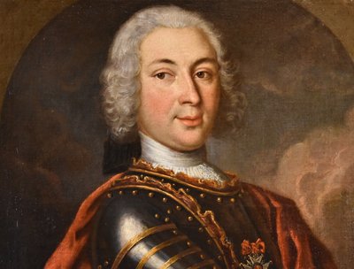 Gentleman in Rüstung, Hyacinthe Gigaud (Perpignan 1659 - Paris 1743) Schule von